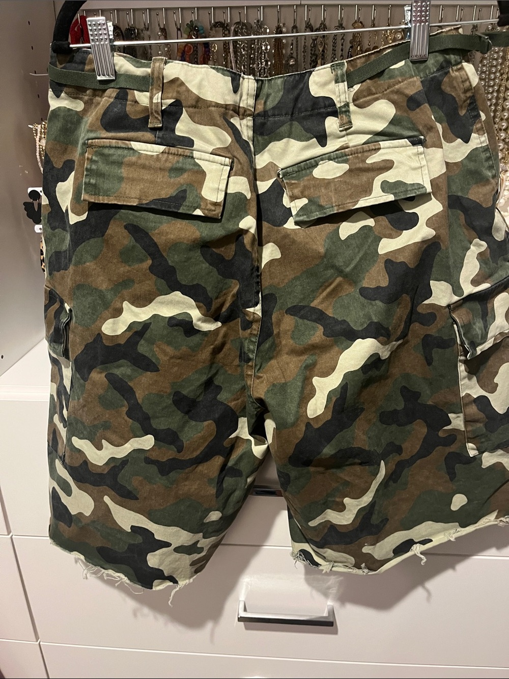 KBB KAHLANA Mid Rise Camo  Cargo Shorts - Green Camo - Picture 7 of 7